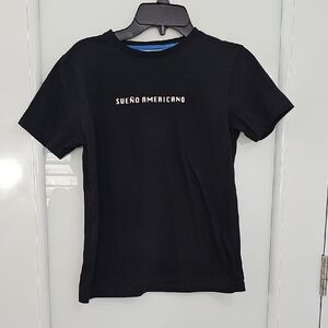 Denim & Flowers Boys Black T-shirts. Size 9-10. 16" Pit To Pit